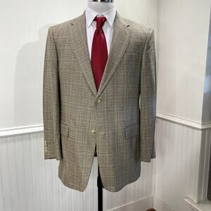 Hart Schaffner Marx Tan Plaid Blazer
